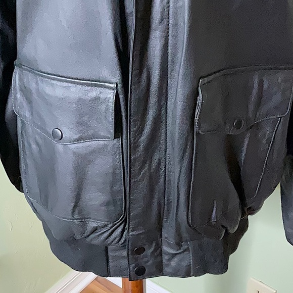 Premier Black Leather Men’s Jacket Size Medium, Preowned - Picture 5 of 10
